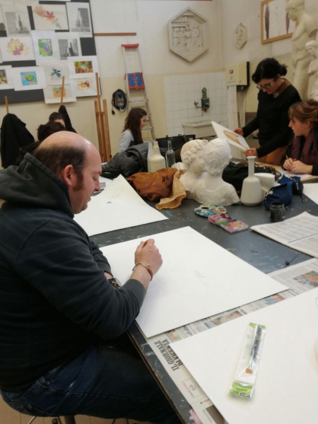 Vallonara nei laboratori del Liceo artistico di Nove