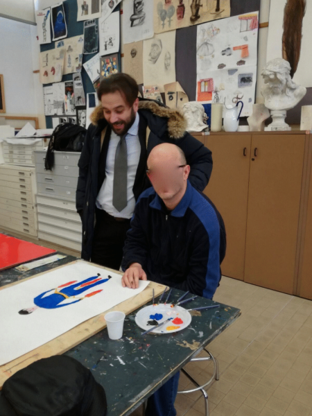 Vallonara nei laboratori del Liceo artistico di Nove