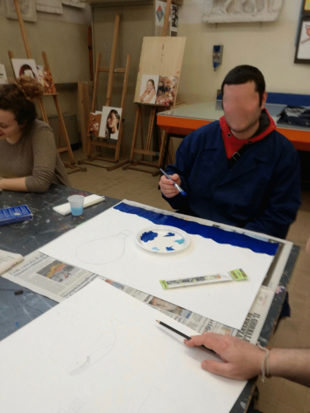 Vallonara nei laboratori del Liceo artistico di Nove