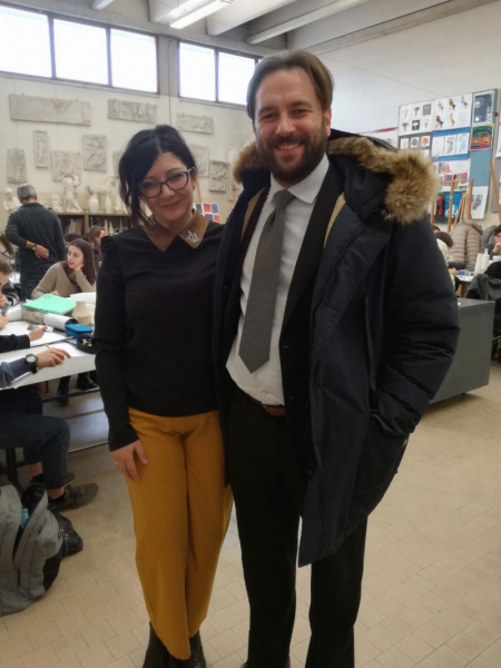 Vallonara nei laboratori del Liceo artistico di Nove