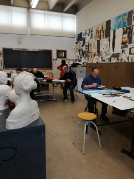 Vallonara nei laboratori del Liceo artistico di Nove